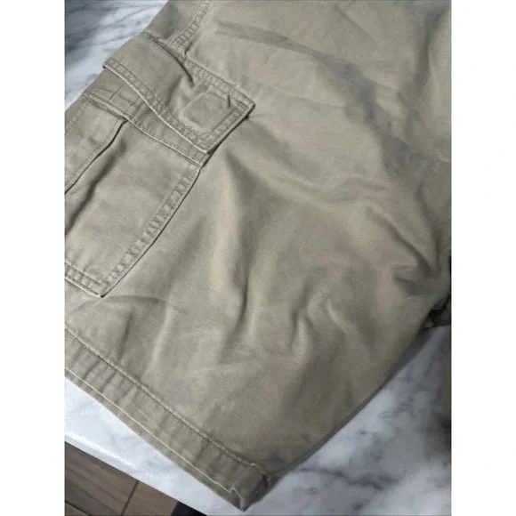 Wrangler Cargo Shorts Mens 34 60BPWGR Khaki Ripstop Outdoor Hiking - Picture 7 of 14